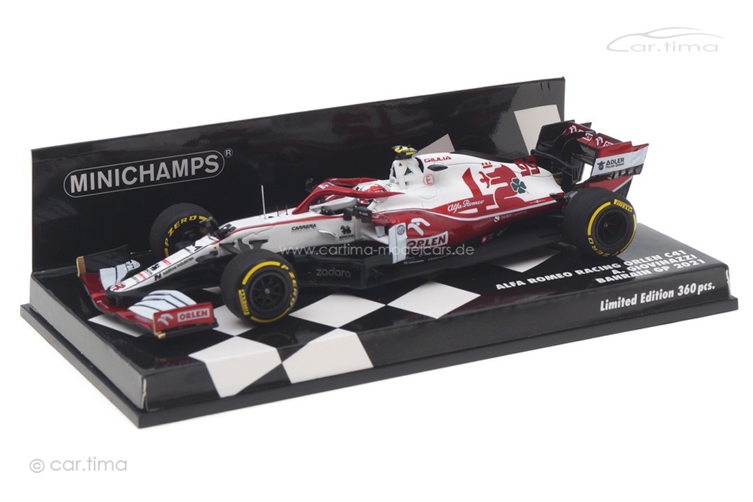 Alfa Romeo Racing C41 GP Bahrain 2021 Antonio Giovinazzi Minichamps 1:43 417210199