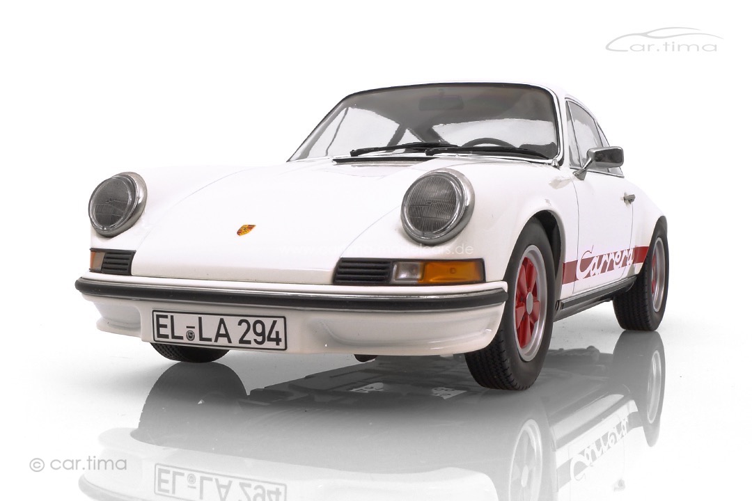 Porsche 911 Carrera RS 2,7 Grandprix-weiß/Dekor rot Norev 1:12 127514