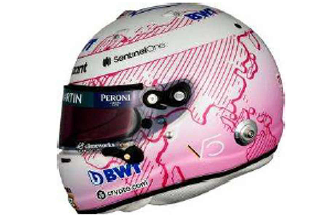 Helm/Helmet Sebastian Vettel Aston Martin 2021 Spark 1:5 5HF064