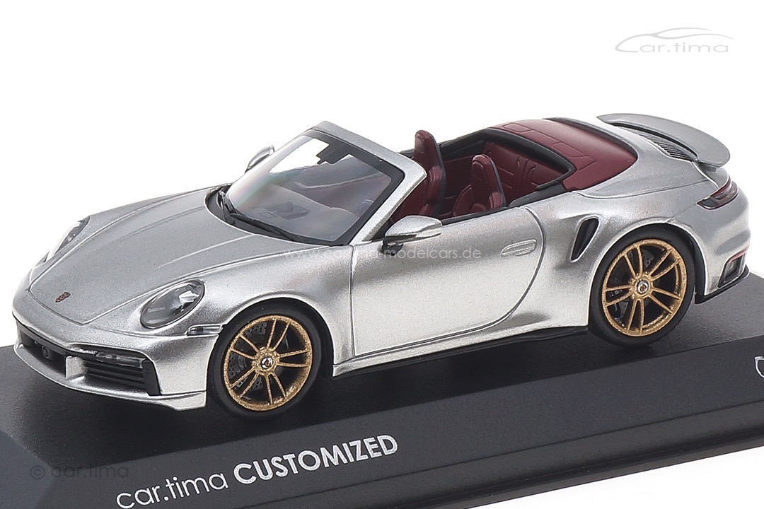 Porsche 911 (992) Turbo S Cabrio GT-silber/Rad aurum Minichamps car.tima CUSTOMIZED 1:43 Porsche 911 (992) Turbo S Cabrio GT-silber/Rad aurum Minichamps car.tima CUSTOMIZED 1:43