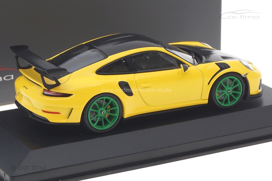 Porsche 911 (991 II) GT3 RS Racinggelb/Rad vipergrün Minichamps car.tima CUSTOMIZED 1:43 Porsche 911 (991 II) GT3 RS Racinggelb/Rad vipergrün Minichamps car.tima CUSTOMIZED 1:43