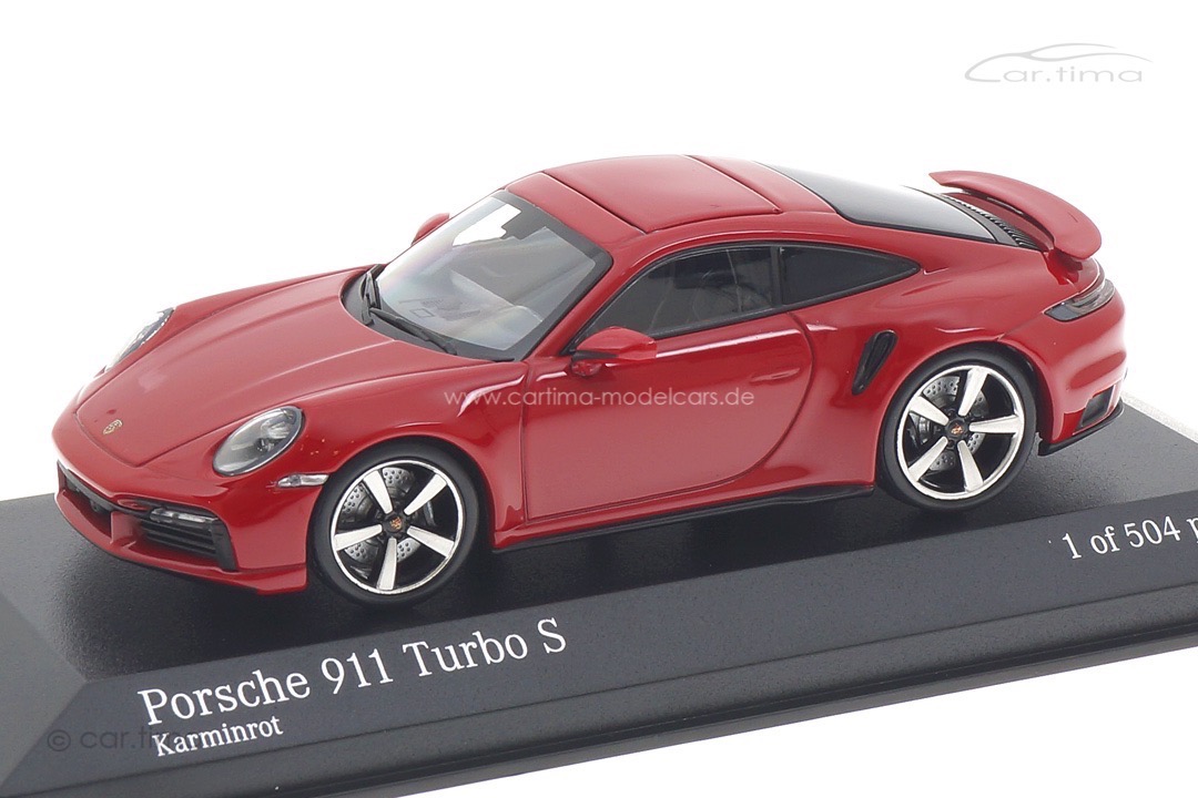 Porsche 911 (992) Turbo S Karminrot Minichamps 1:43 410069475 Porsche 911 (992) Turbo S Karminrot Minichamps 1:43 410069475