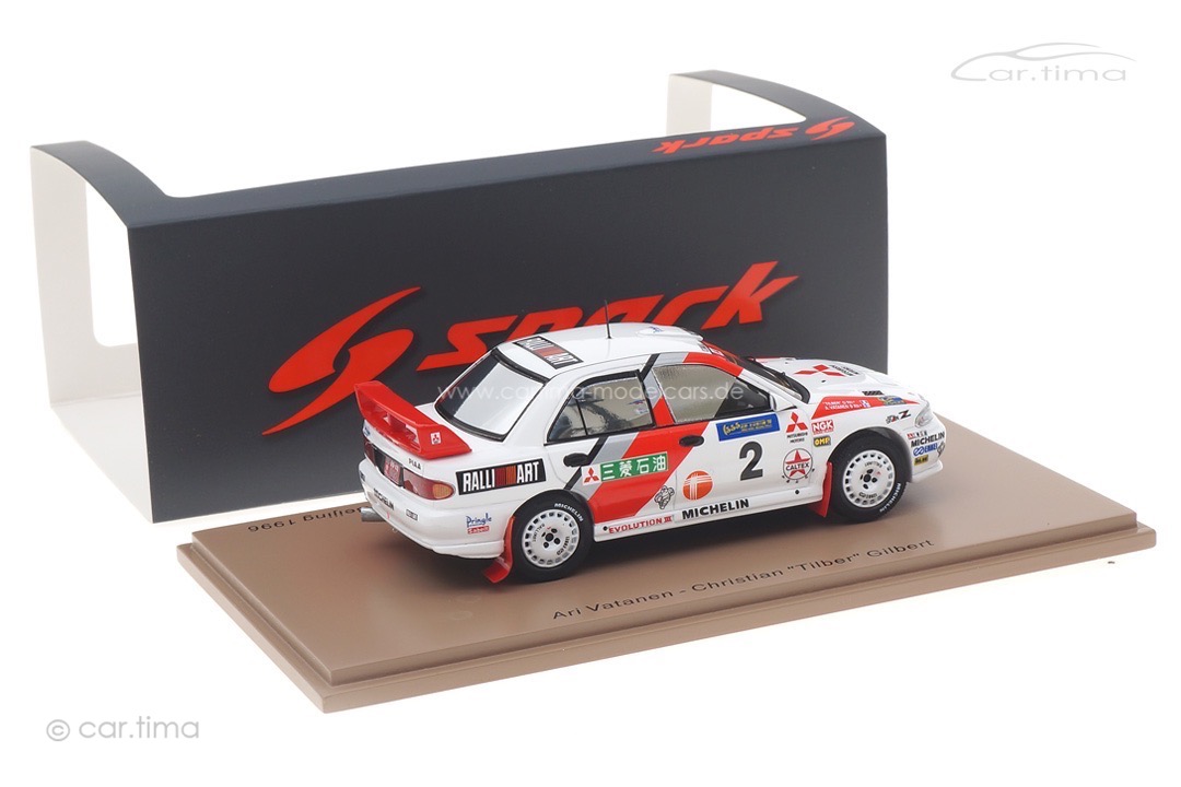 Mitsubishi Lancer EVOLUTION III Winner Rallye Hong Kong 1996 Vatanen/Tilber Spark 1:43 S6514