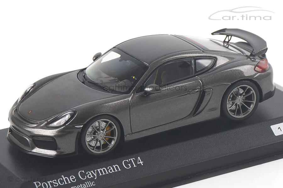 Porsche Cayman GT4 Achatgrau met. Minichamps 1:43 CA04316078