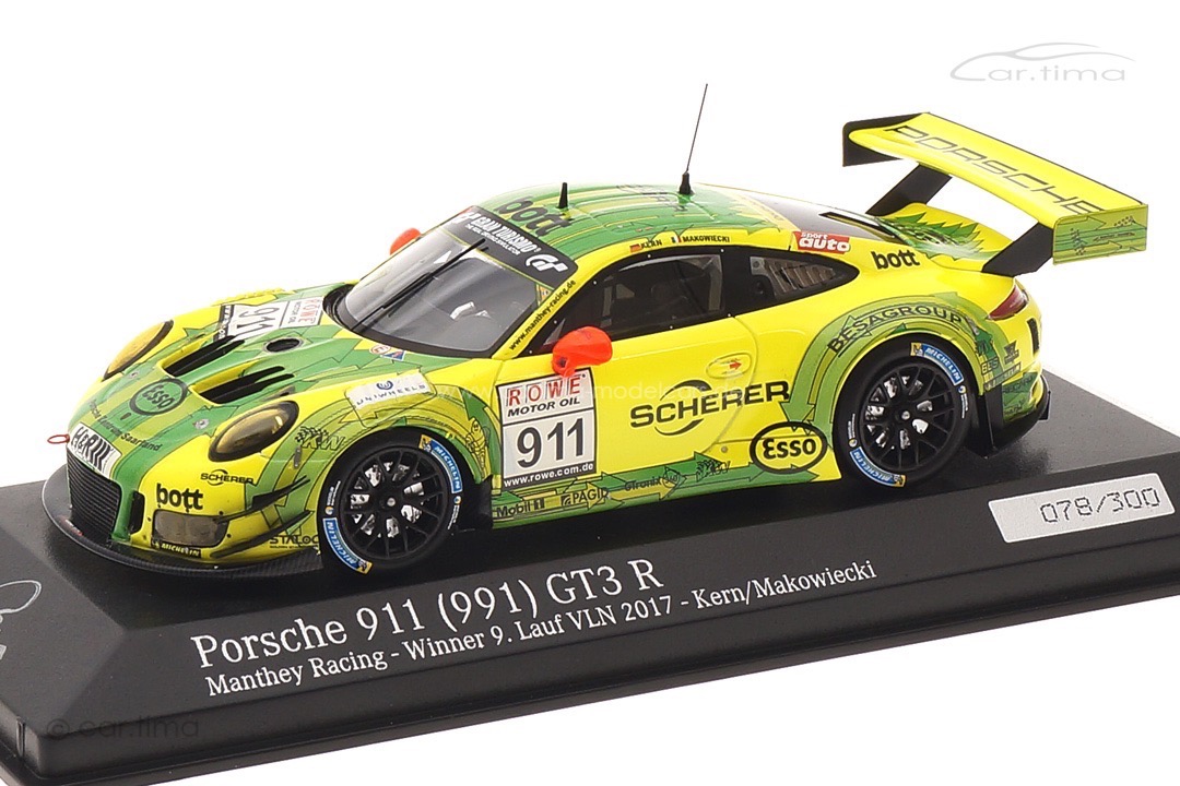 Porsche 911 GT3 R Winner 9. Lauf VLN 2017 Originalsignatur Lars Kern Minichamps 1:43 CA04318002SIG Porsche 911 GT3 R Winner 9. Lauf VLN 2017 Originalsignatur Lars Kern Minichamps 1:43 CA04318002SIG