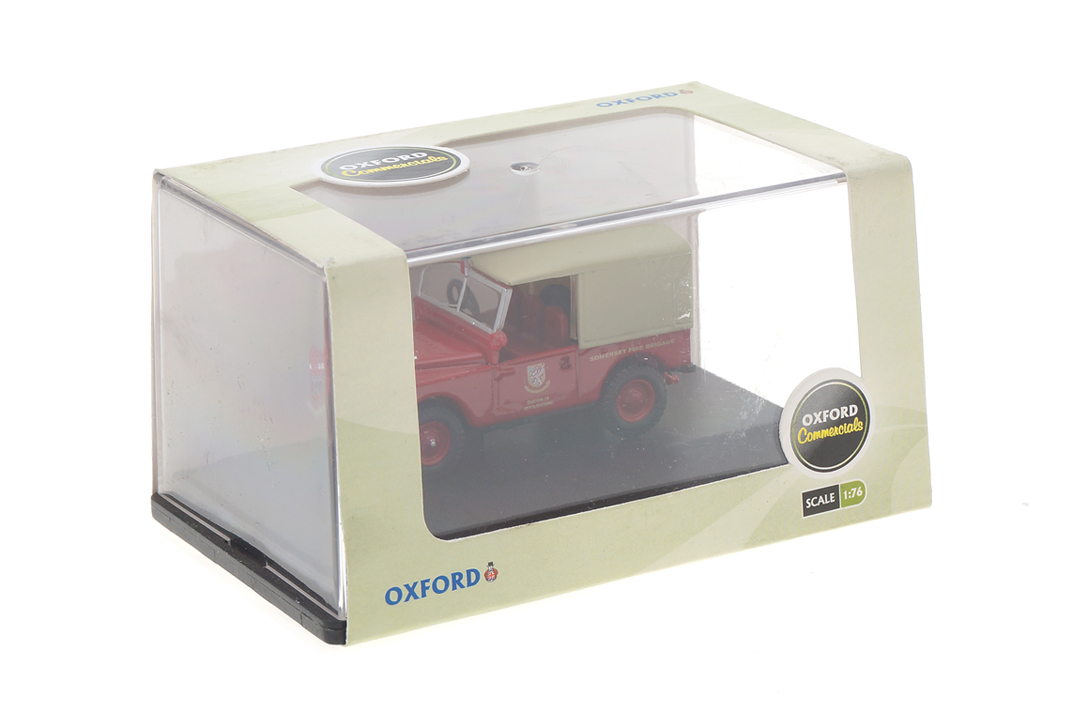 Land Rover 88" Somerset Fire Brigade Canvas Oxford 1:76 76LAN188011