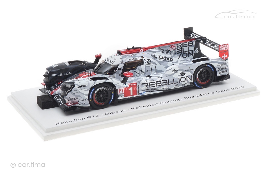 Rebellion R13-Gibson 24h Le Mans 2020 Menezes/Nato/Senna Spark 1:43 S7955 Rebellion R13-Gibson 24h Le Mans 2020 Menezes/Nato/Senna Spark 1:43 S7955