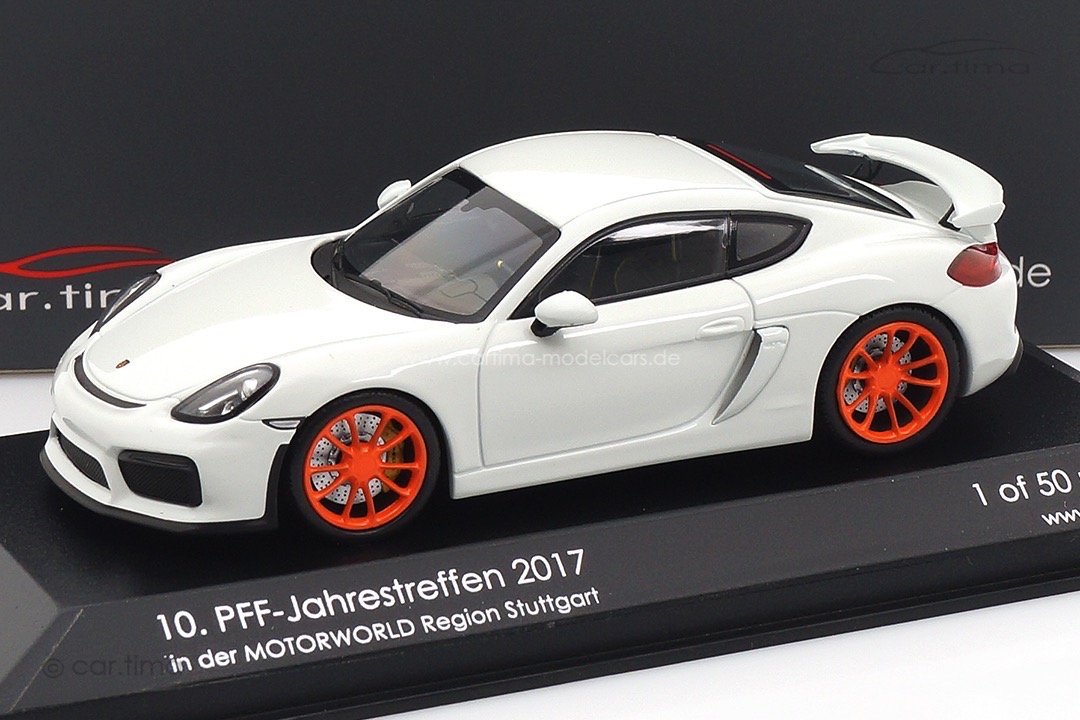 Porsche Cayman GT4 10. PFF-Jahrestreffen 2017 Minichamps car.tima CUSTOMIZED 1:43