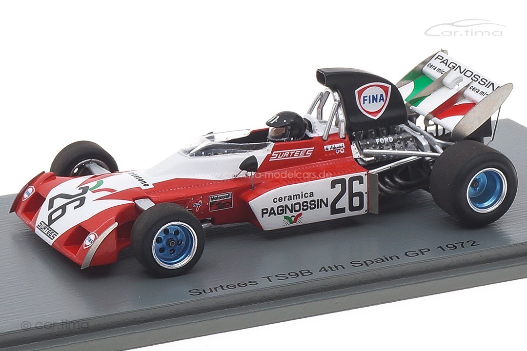 Surtees TS9B GP Spanien 1972 Andrea de Adamich Spark 1:43 S3994 Surtees TS9B GP Spanien 1972 Andrea de Adamich Spark 1:43 S3994