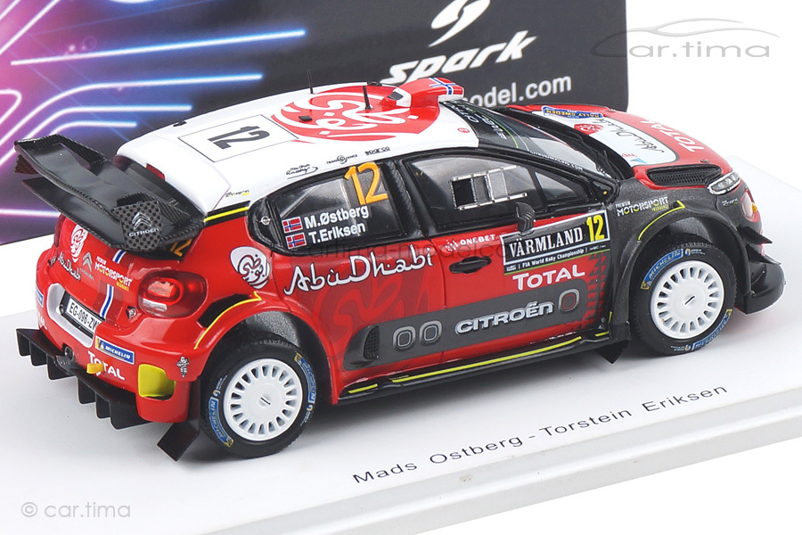 Citroen C3 WRC Rally Sweden 2018 Ostberg/Eriksen Spark 1:43 S5965 Citroen C3 WRC Rally Sweden 2018 Ostberg/Eriksen Spark 1:43 S5965
