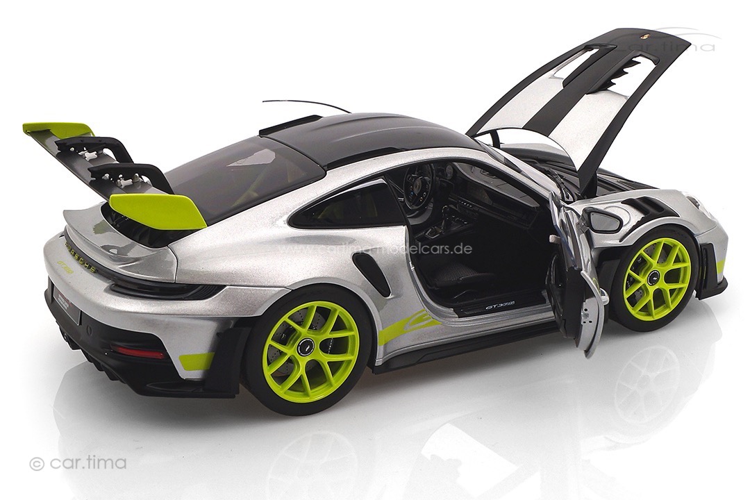 Porsche 911 (992) GT3 RS GT-silber/Acidgrün Norev 1:18 WAP0212100TGT3 Porsche 911 (992) GT3 RS GT-silber/Acidgrün Norev 1:18 WAP0212100TGT3