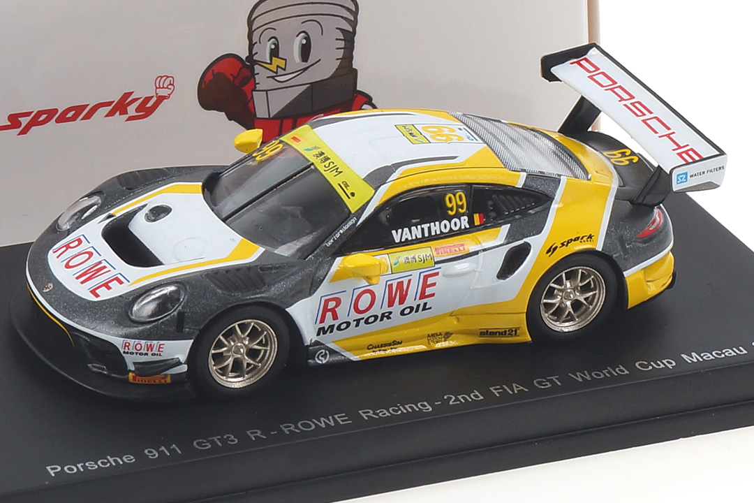 Porsche 911 GT3 R Macau 2019 Laurens Vanthoor Spark 1:64 Y166 Porsche 911 GT3 R Macau 2019 Laurens Vanthoor Spark 1:64 Y166