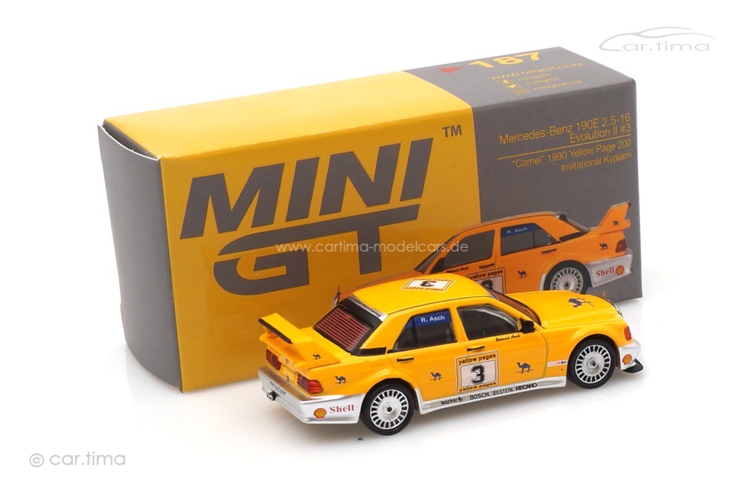 Mercedes-Benz 190E 2.5-16 Evolution II Kyalami 1990 Roland Asch MINI GT 1:64 MGT00187-L