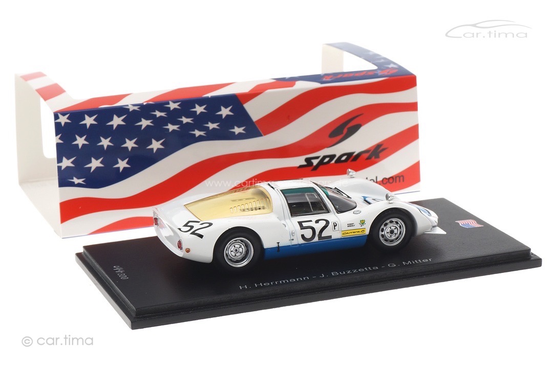 Porsche 906 12h Sebring 1966 Herrmann/Buzzetta/Mitter Spark 1:43 US266 Porsche 906 12h Sebring 1966 Herrmann/Buzzetta/Mitter Spark 1:43 US266