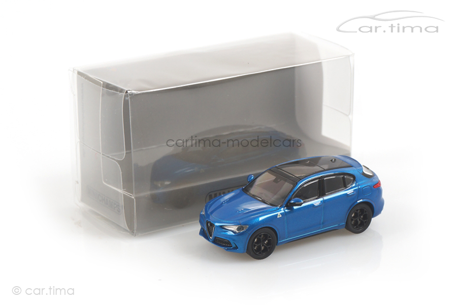 Alfa Romeo Stelvio Quadrifoglio blau met. Minichamps 1:87 870120202