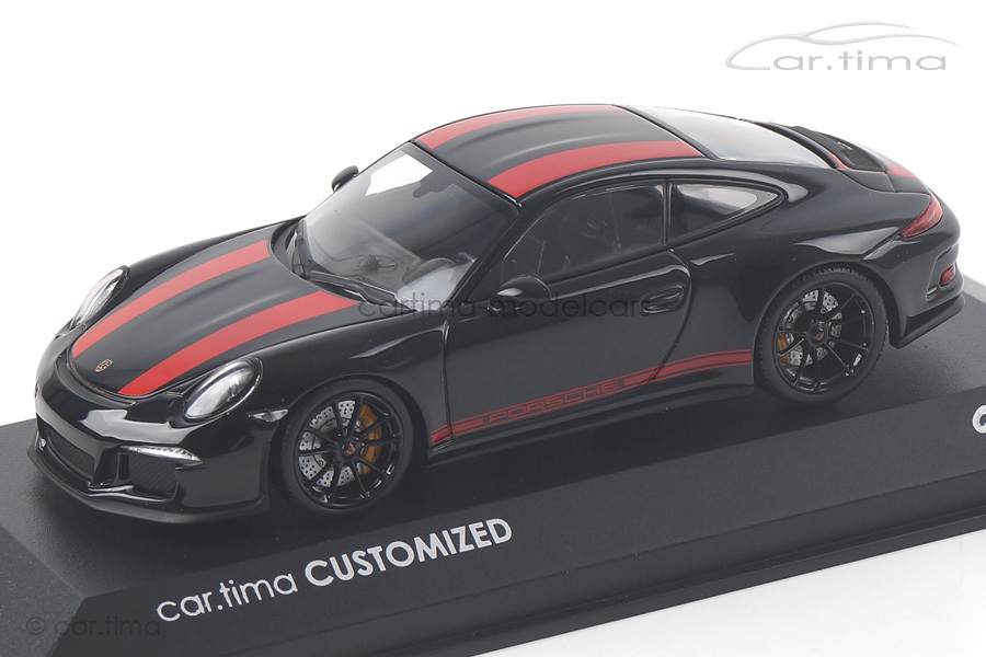 Porsche 911 (991) R Schwarz/Rad schwarz Minichamps car.tima CUSTOMIZED