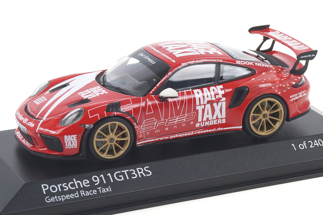Porsche 911 (991 II) GT3 RS Getspeed Race Taxi Minichamps 1:43 410067024 Porsche 911 (991 II) GT3 RS Getspeed Race Taxi Minichamps 1:43 410067024
