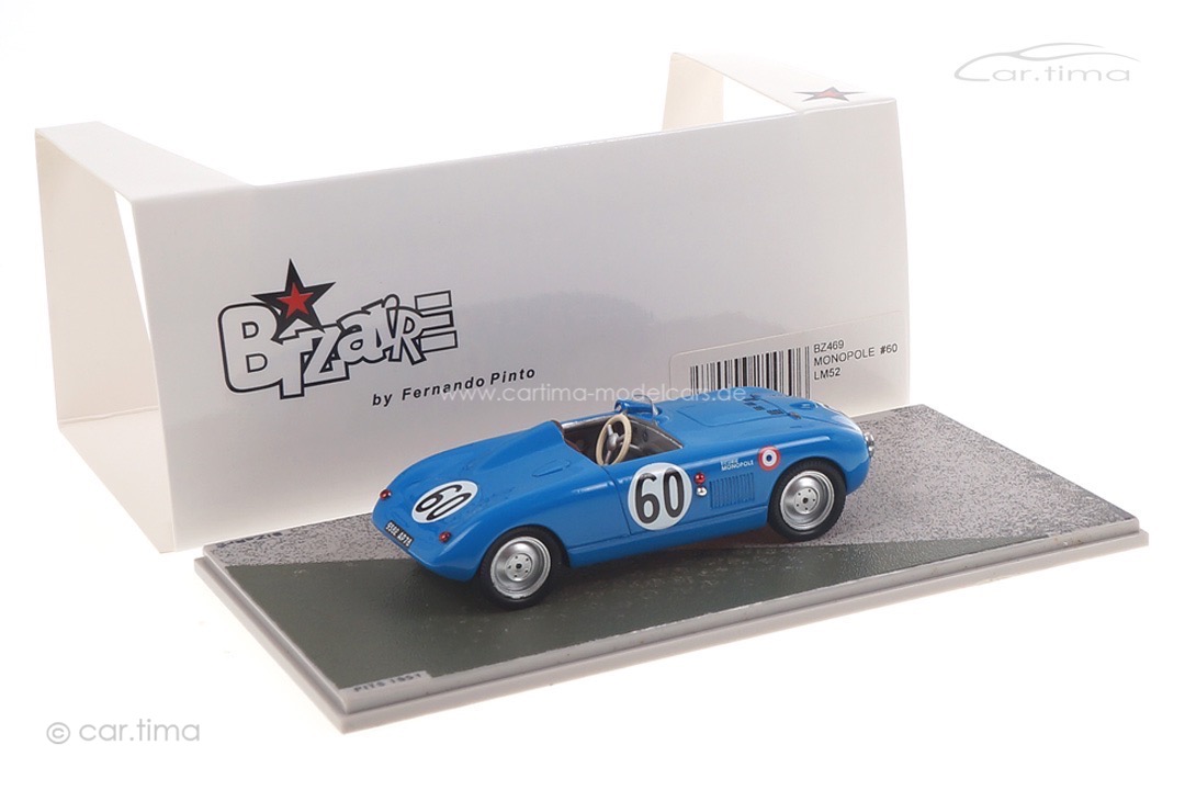 Monopole X84 Sport 24h Le Mans 1952 Dussous/Hemard Bizarre 1:43 BZ469 Monopole X84 Sport 24h Le Mans 1952 Dussous/Hemard Bizarre 1:43 BZ469
