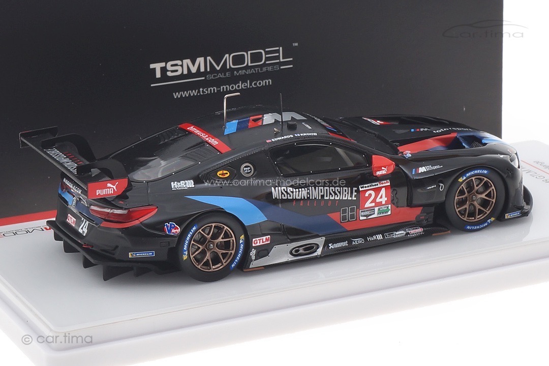 BMW M8 GTLM IMSA 2018 Edwards/Krohn Mission Impossible livery TSM 1:43 TSM430433