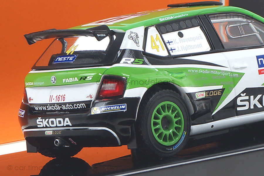 Skoda Fabia R5 Rallye Finnland 2018 Rovanperä/Halttunen IXO 1:43 RAM684 Skoda Fabia R5 Rallye Finnland 2018 Rovanperä/Halttunen IXO 1:43 RAM684
