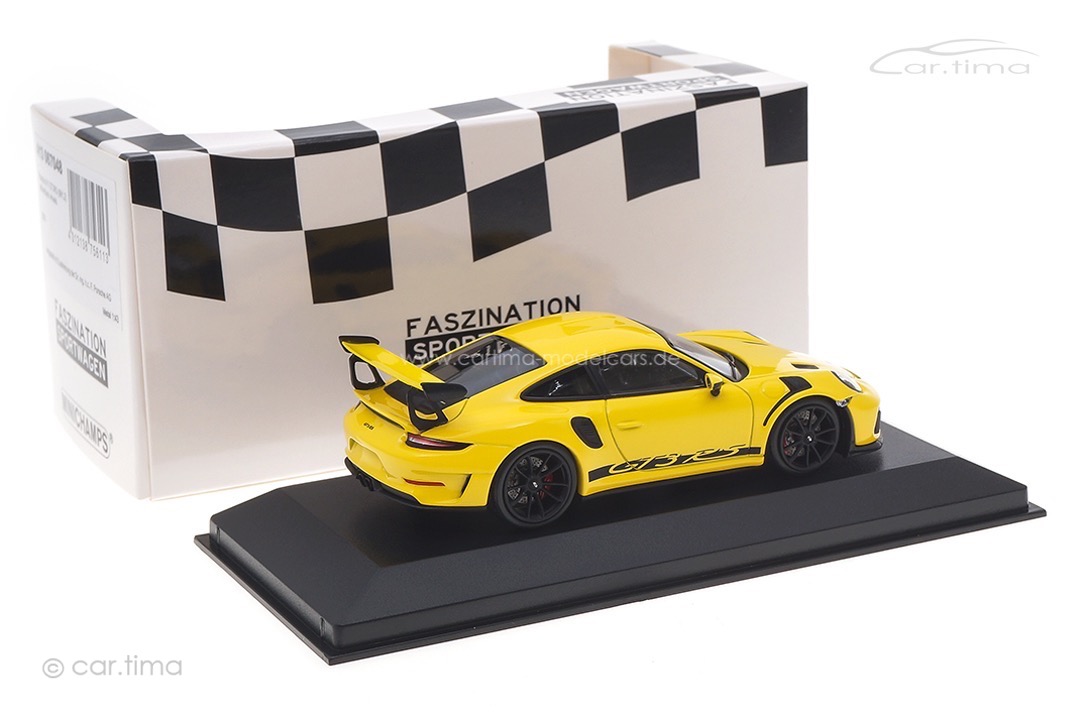 Porsche 911 (991 II) GT3 RS Racinggelb/Rad schwarz Minichamps 1:43 413067048