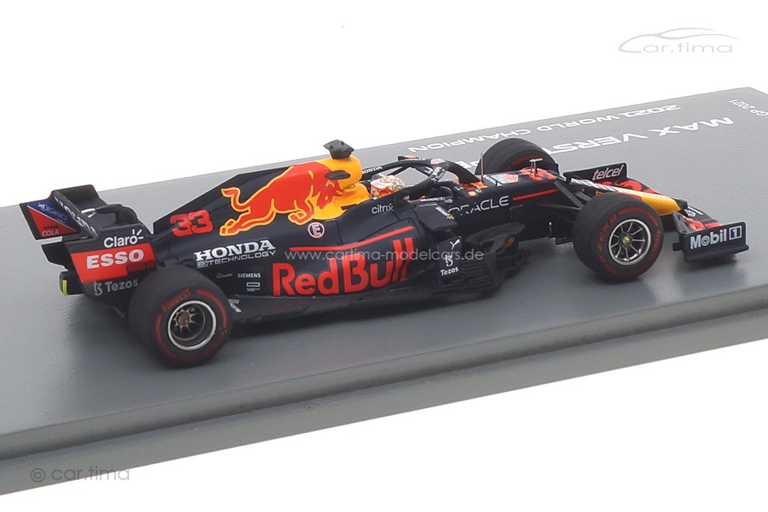 Red Bull Racing RB16B Winner GP Abu Dhabi 2021 Max Verstappen/pit board/No.1 board Spark 1:43 S7861