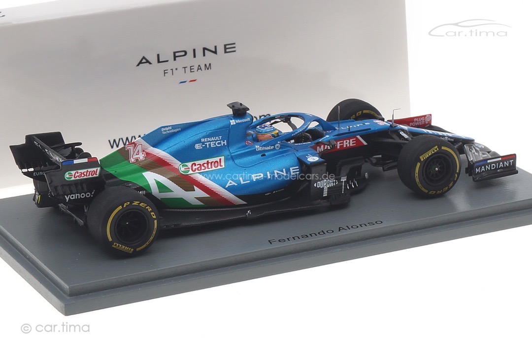 Alpine A521 GP Abu Dhabi 2021 Fernando Alonso Spark 1:43 S7858 Alpine A521 GP Abu Dhabi 2021 Fernando Alonso Spark 1:43 S7858