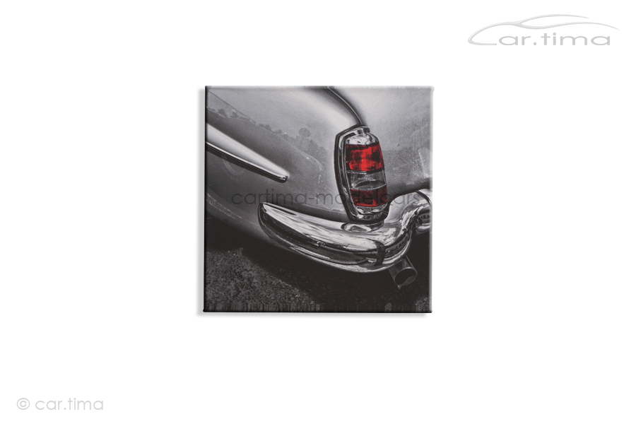 Kunstdruck auf Leinwand/Keilrahmen Mercedes-Benz 190 SL silber 45x45 cm