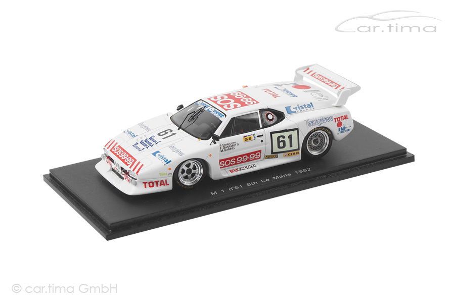 BMW M1 24h Le Mans 1982 Ennequin/Gabriel/Gasparetti Spark 1:43 S1585