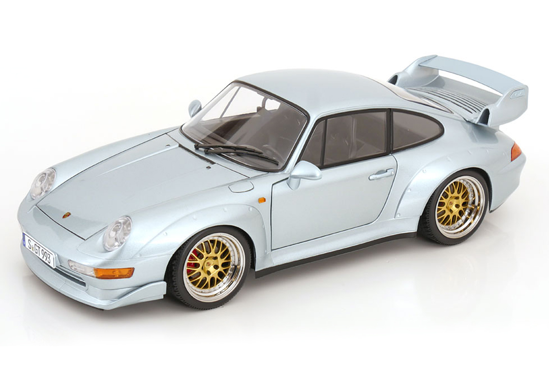 Porsche 911 (993) GT2 Polarsilber/BBS KK Scale 1:12 KKDC120281B