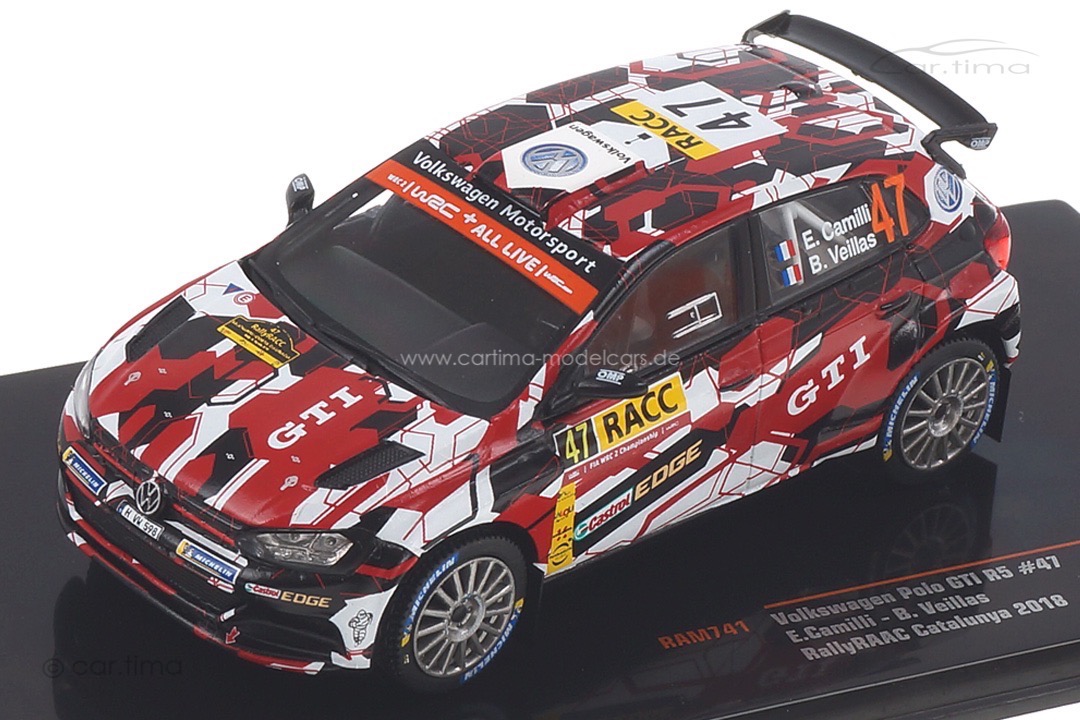 VW Polo GTI R5 WRC Rallye Catalunya 2018 Camilli/Veillas IXO 1:43 RAM741