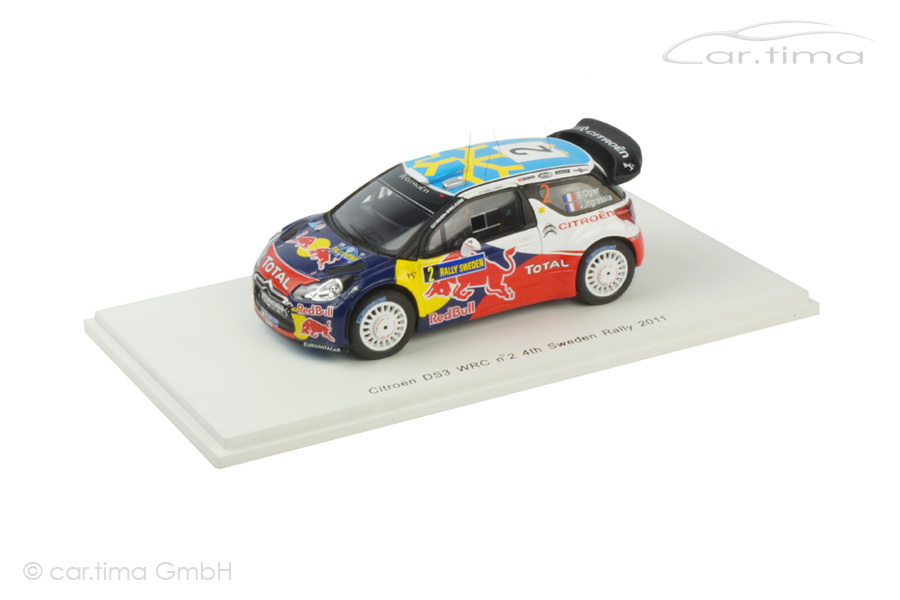 Citroen DS3 WRC Sweden Rally 2011 Ogier/Ingrassia Spark 1:43 S3301