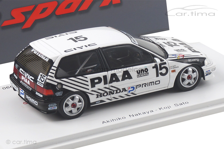 Honda Civic EF9 JTC Suzuka 500km 1990 Nakaya/Sato Spark 1:43 S5461 Honda Civic EF9 JTC Suzuka 500km 1990 Nakaya/Sato Spark 1:43 S5461