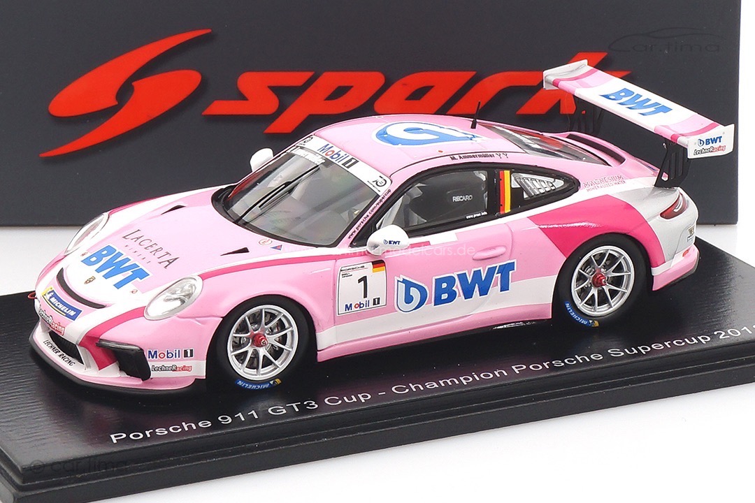 Porsche 911 GT3 Cup Champion Porsche Supercup 2018 Michael Ammermüller Spark 1:43 S8500
