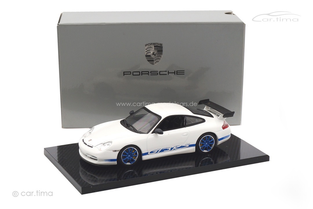 Porsche 911 (996) GT3 RS weiß/blau Minichamps 1:43 WAP02011114