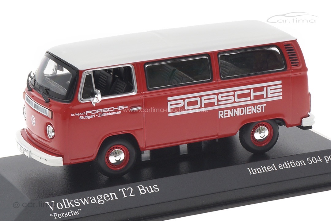 Volkswagen T2 Transporter Porsche Renndienst Minichamps 1:43 943053004