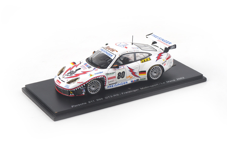 SPARK - PORSCHE 911 996 GT3-RS #80 LE MANS 2002 1:43 SCALE MODEL CAR