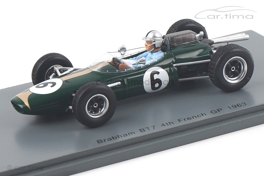 Brabham BT7 GP Frankreich 1963 Jack Brabham Spark 1:43 S5249 Brabham BT7 GP Frankreich 1963 Jack Brabham Spark 1:43 S5249