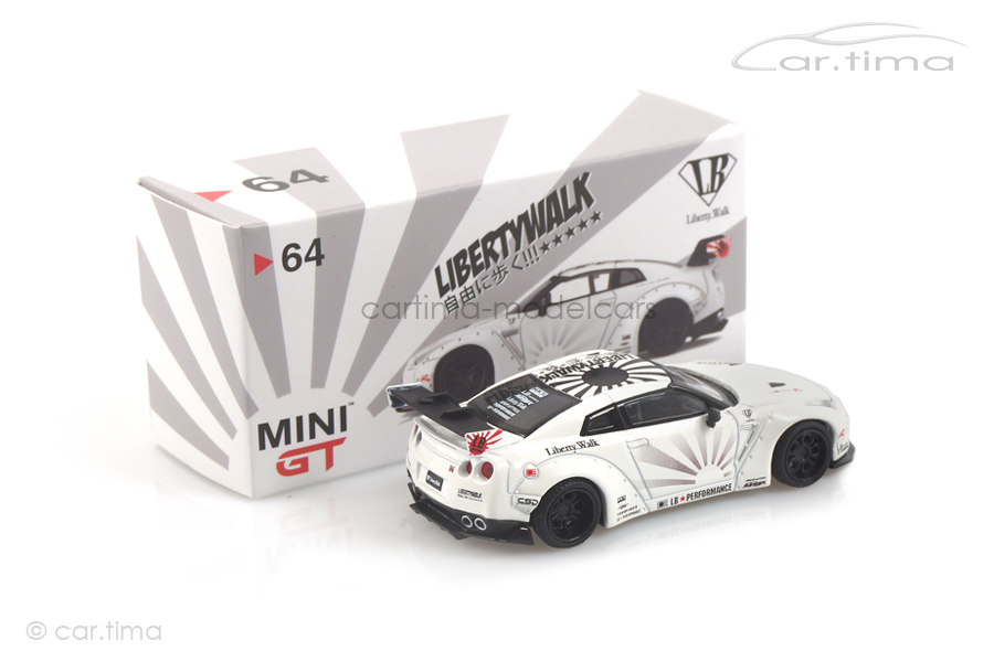 LB Works Nissan GT-R R35 (LHD) weiß MINI GT 1:64 MGT00064-L