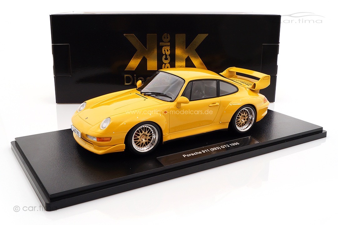 Porsche 911 (993) GT2 Speedgelb BBS KK Scale 1:18 KKDC181422B