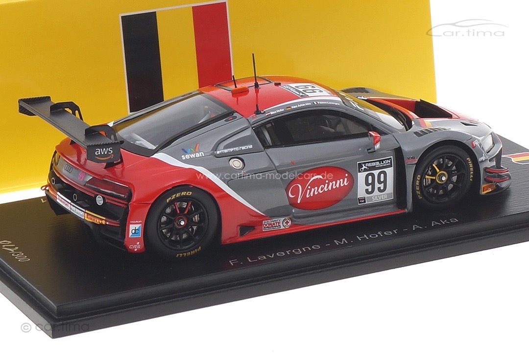 Audi R8 LMS GT3 24h Spa 2021 Lavergne/Hofer/Aka Spark 1:43 SB443 Audi R8 LMS GT3 24h Spa 2021 Lavergne/Hofer/Aka Spark 1:43 SB443