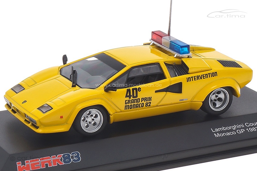 Lamborghini Countach Safety Car Monaco GP 1982 Werk83 1:43 W83430007 Lamborghini Countach Safety Car Monaco GP 1982 Werk83 1:43 W83430007