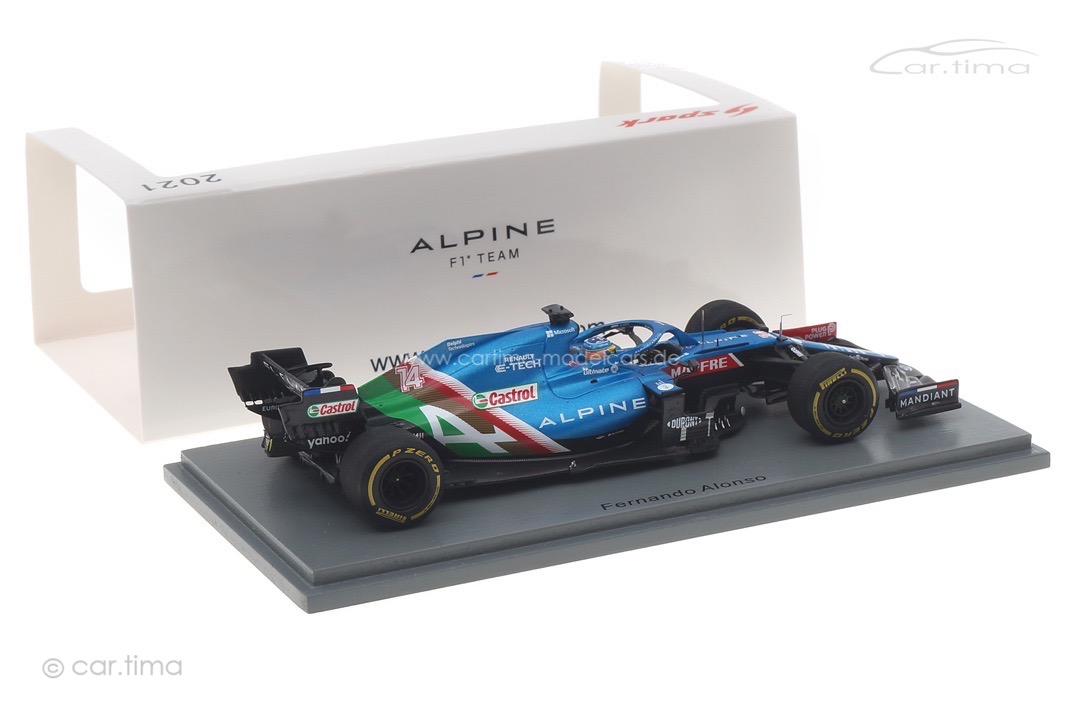 Alpine A521 GP Abu Dhabi 2021 Fernando Alonso Spark 1:43 S7858