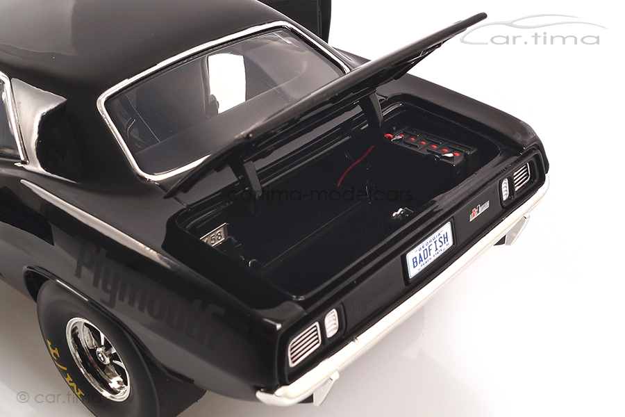 Plymouth Cuda Drag Car schwarz ACME 1:18 A1806110 Plymouth Cuda Drag Car schwarz ACME 1:18 A1806110