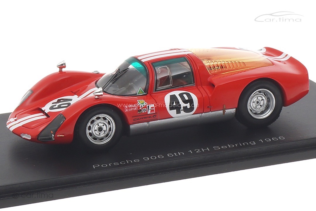Porsche 906 12h Sebring 1966 Siffert/Vögele Spark 1:43 US267 Porsche 906 12h Sebring 1966 Siffert/Vögele Spark 1:43 US267
