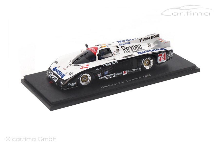Gebhardt 853 24h Le Mans 1986 Dickens/De Thoisy/Yvon Spark 1:43 S4096 Gebhardt 853 24h Le Mans 1986 Dickens/De Thoisy/Yvon Spark 1:43 S4096