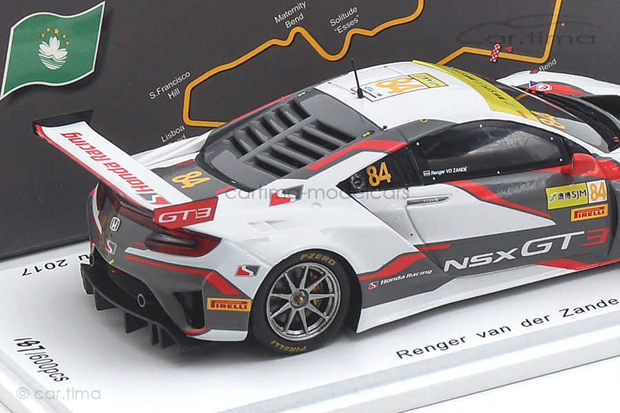 Honda NSX GT3 Macau World Cup 2017 Renger van der Zande Spark 1:43 SA143 Honda NSX GT3 Macau World Cup 2017 Renger van der Zande Spark 1:43 SA143
