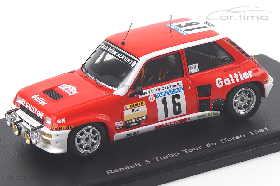 Renault R5 Turbo Tour de Corse 1981 Saby/Le Saux Spark 1:43 SF100 Renault R5 Turbo Tour de Corse 1981 Saby/Le Saux Spark 1:43 SF100