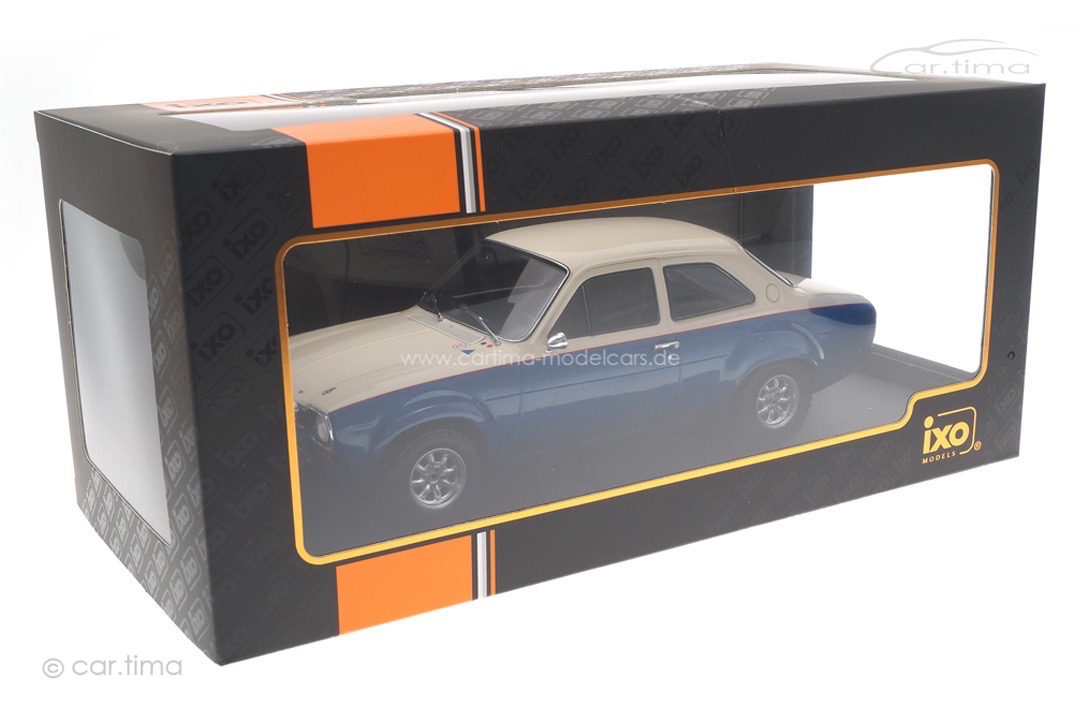 Ford Escort MK1 RS 1600 1974 weiss/met. blau IXO Models 1:18 18CMC124.22 Ford Escort MK1 RS 1600 1974 weiss/met. blau IXO Models 1:18 18CMC124.22