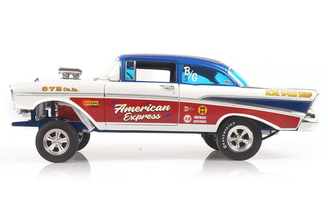 Chevrolet Bel Air Gasser 1957 American Express ACME 1:18 A1807007 Chevrolet Bel Air Gasser 1957 American Express ACME 1:18 A1807007